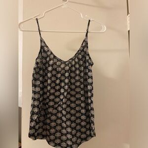 H&M size XS black and white floral tank